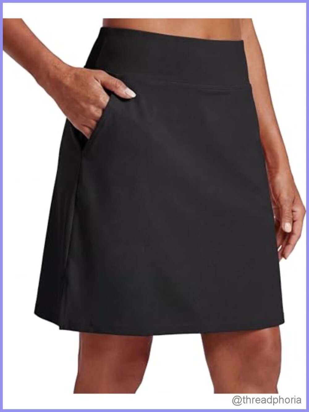 Women's Athletic Tennis Skort with Zipper Pockets, Built-in Shorts
